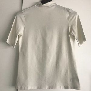 ❌SOLD❌ Theory Ivory Turtleneck Tee size small